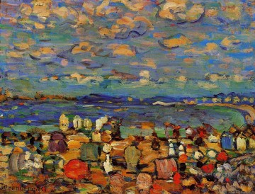 Crescent Beach Maurice Prendergast con textura Pinturas al óleo
